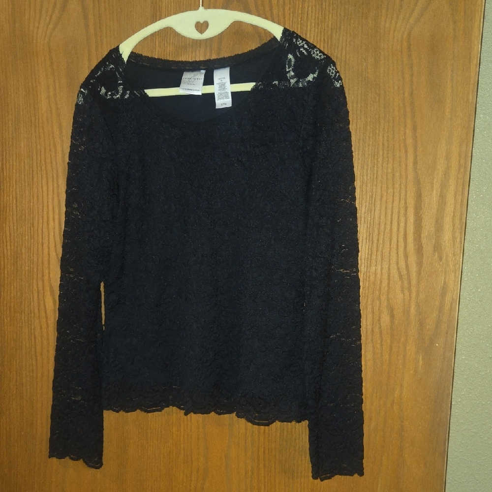 Emma James Black Lace Blouse